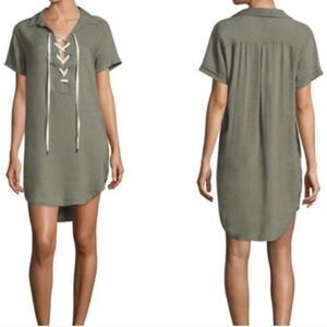 RAILS rocky lace linen shirt dress